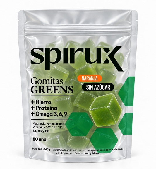 Gomitas GREENS / Sugar Free.  60u - 160 g.
